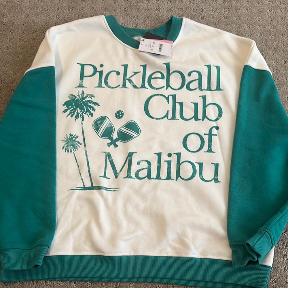Grayson Threads Green and White Raglan Sweatshirt